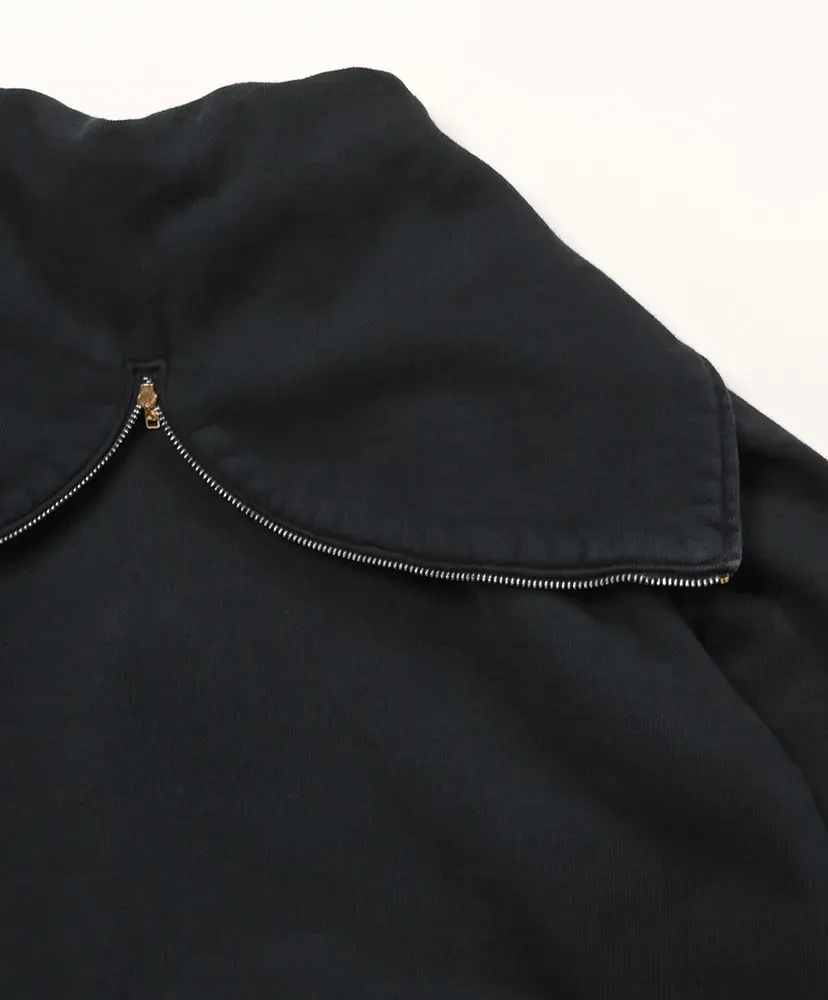 Vintage Sailor Hood Half Zip Sweatshirt