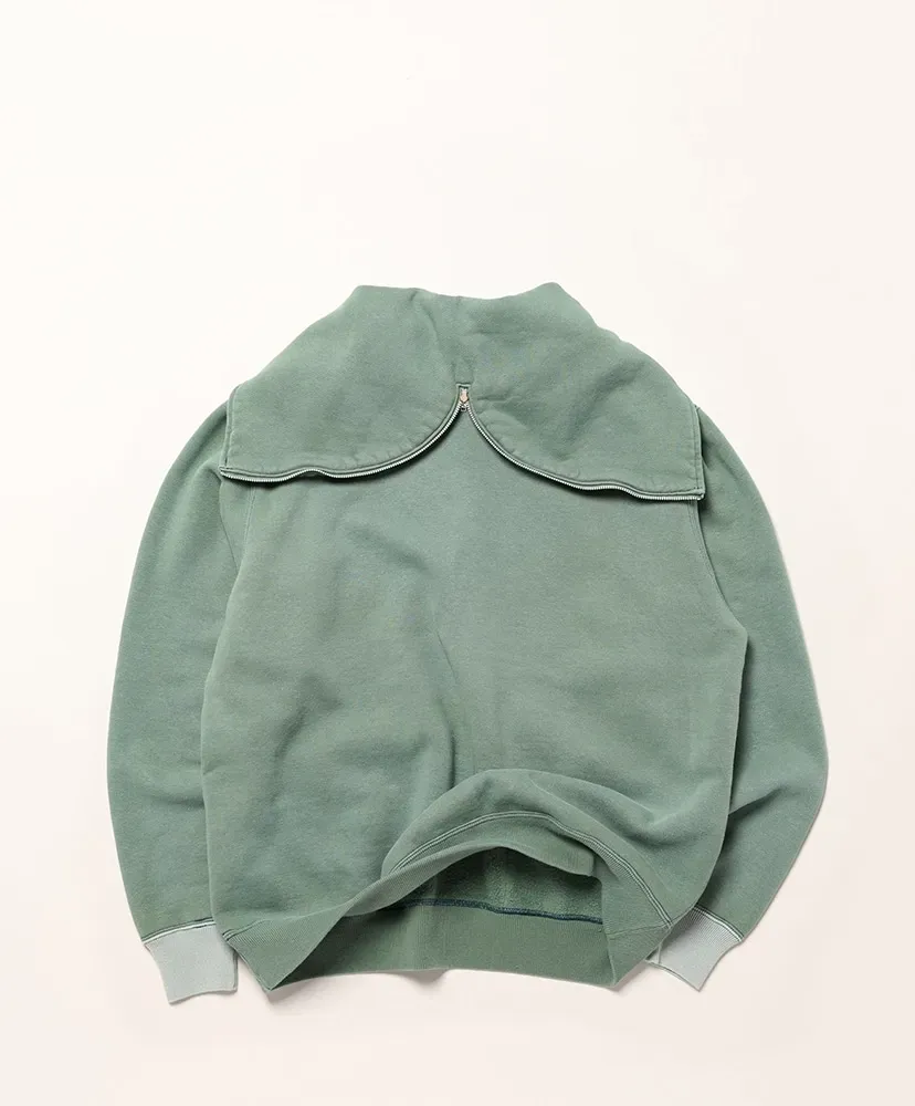 Vintage Sailor Hood Half Zip Sweatshirt