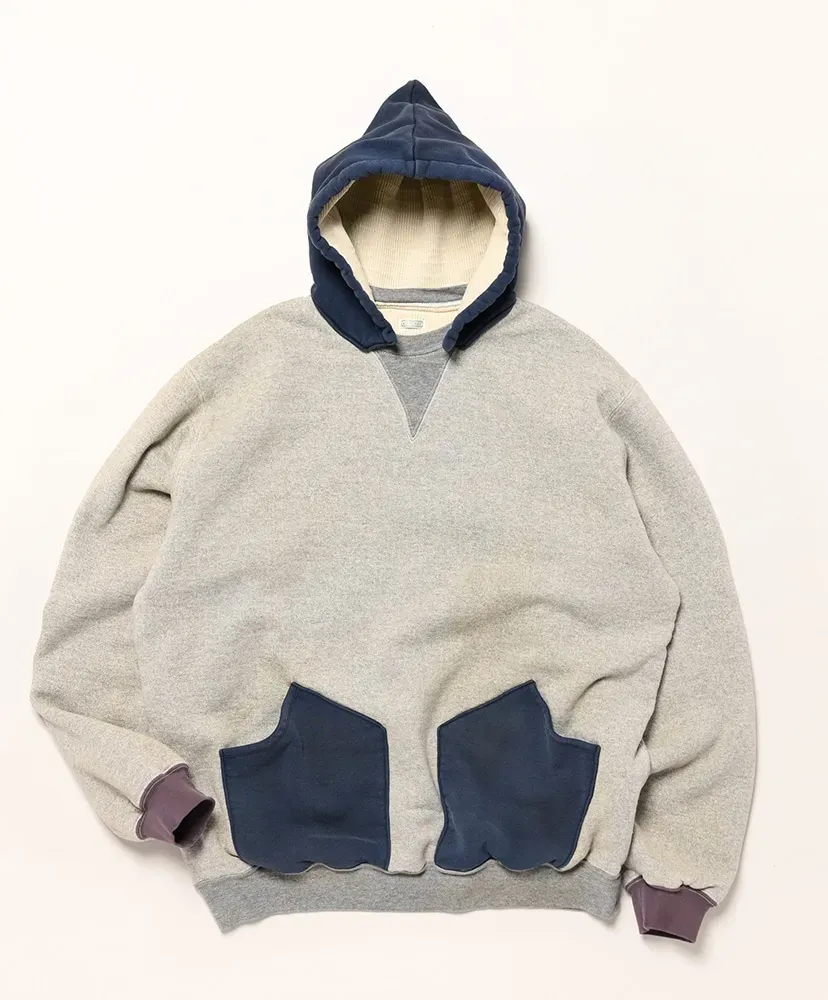 Vintage Attached Hood Sweat Parka