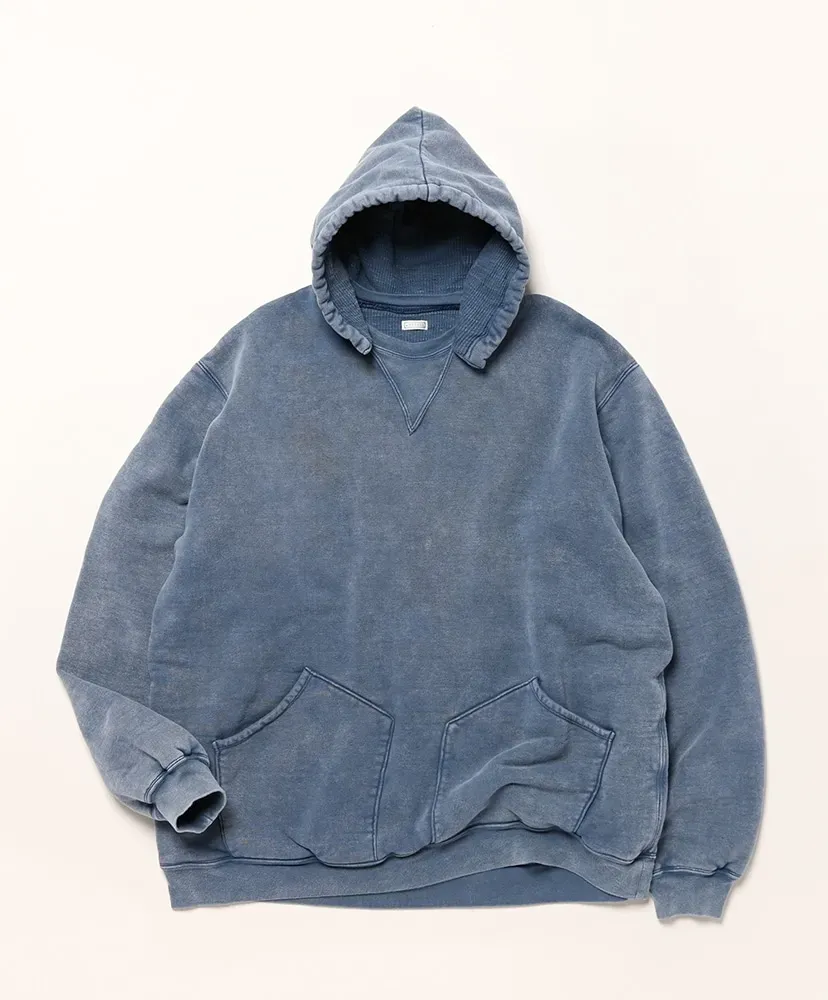 Vintage Attached Hood Sweat Parka