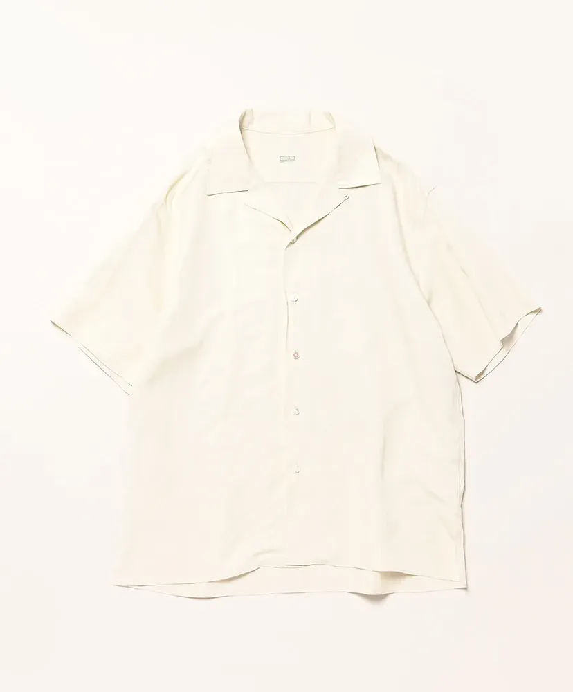 Silk Linen Open Collar S/S Shirt
