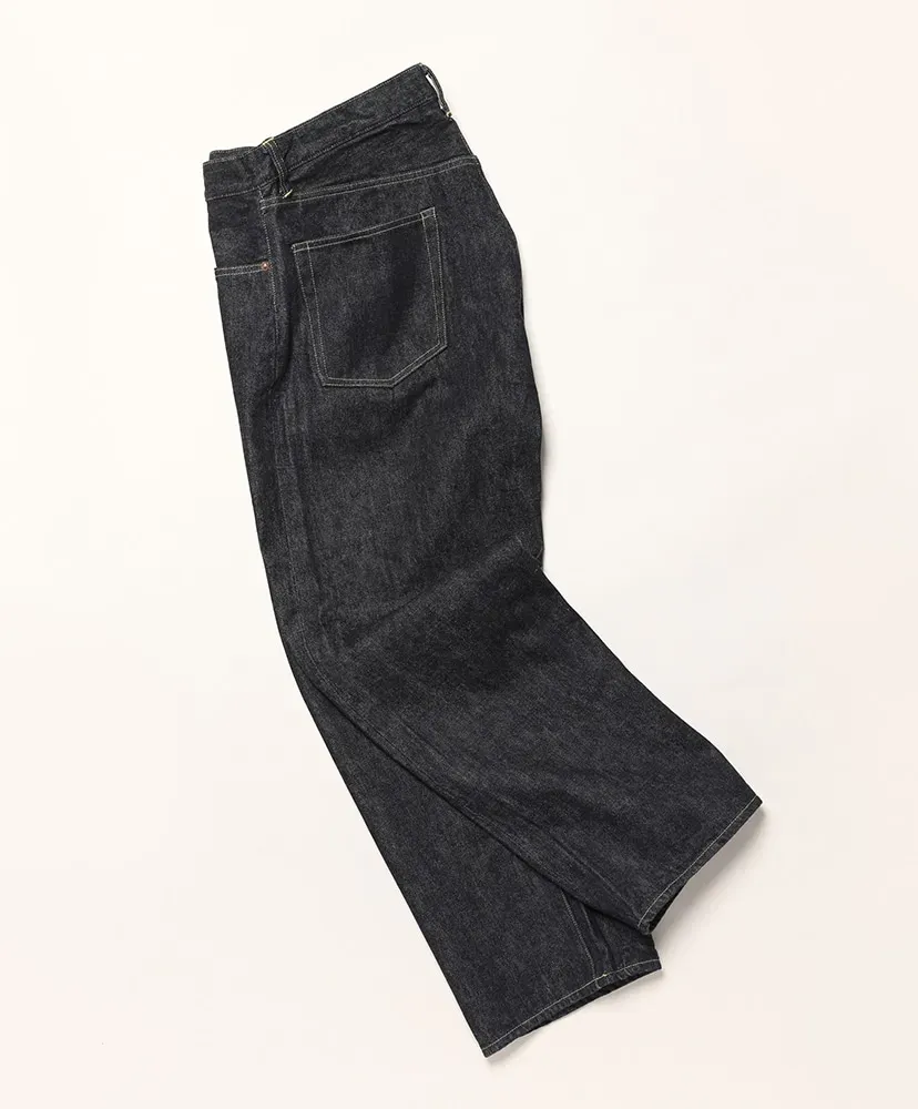 Washed Denim Wide Pants