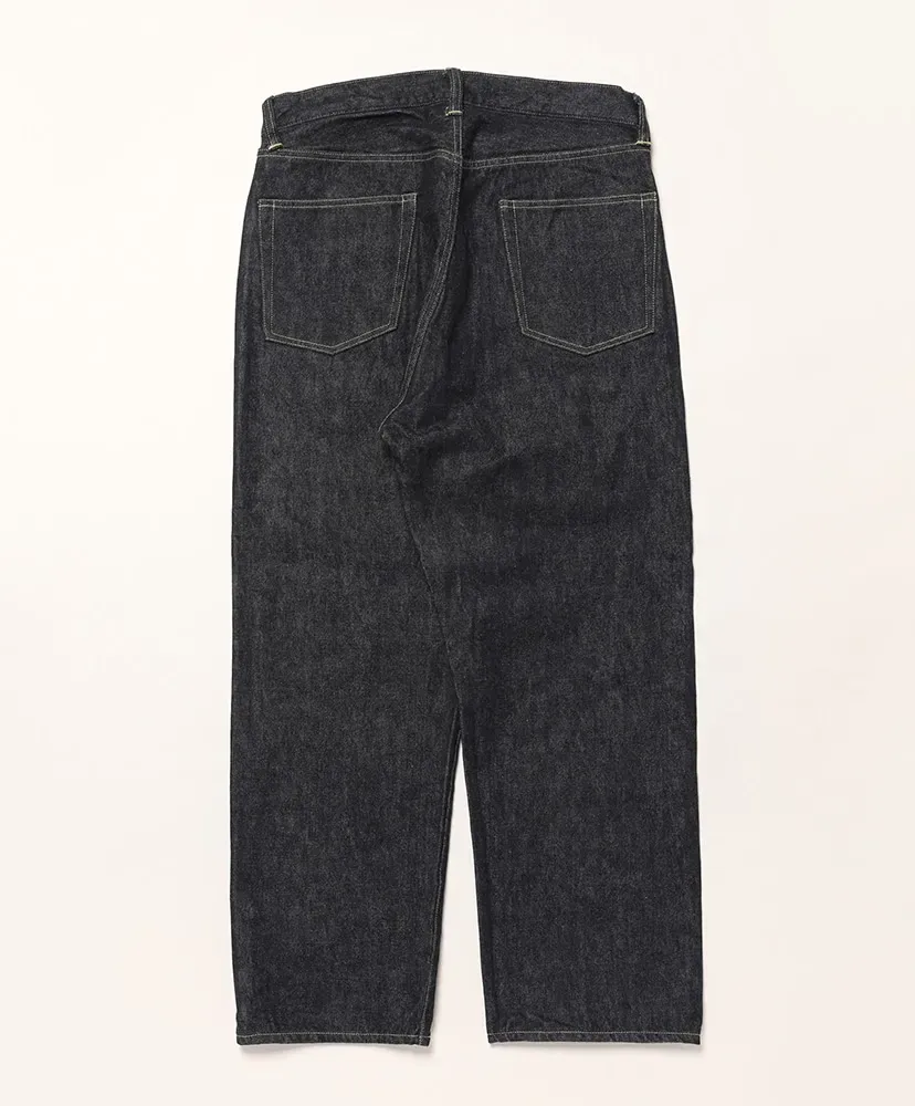 Washed Denim Wide Pants