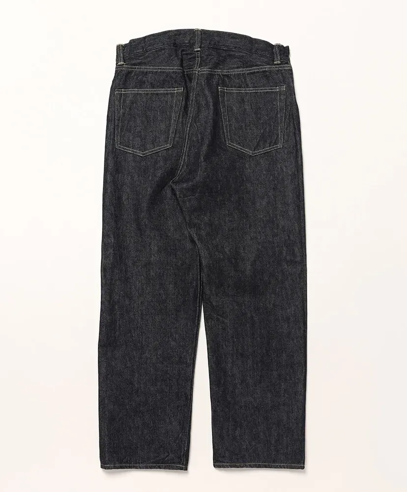 Washed Denim Wide Pants