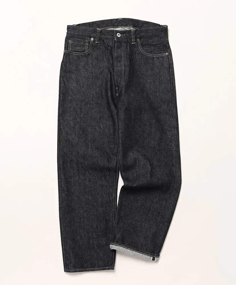 Washed Denim Wide Pants