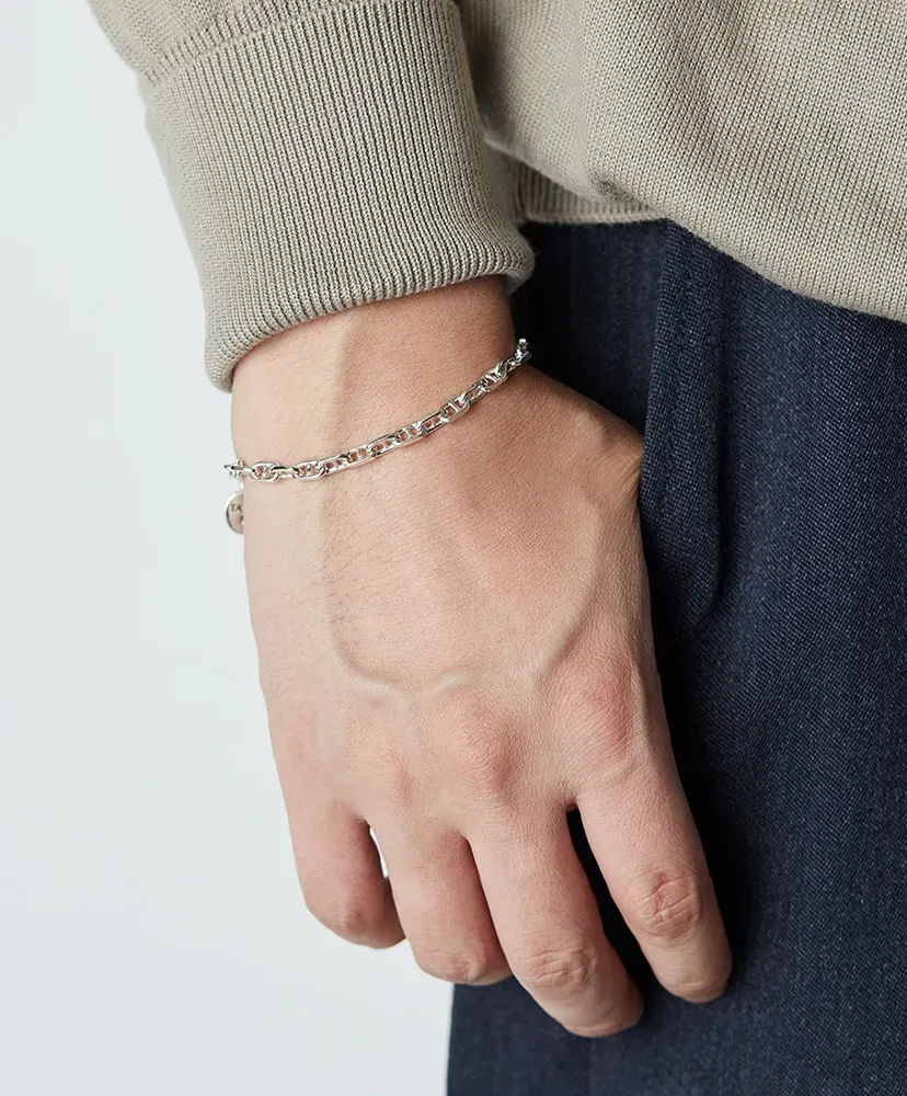 Solid Anchor Link Bracelet -4Mm-