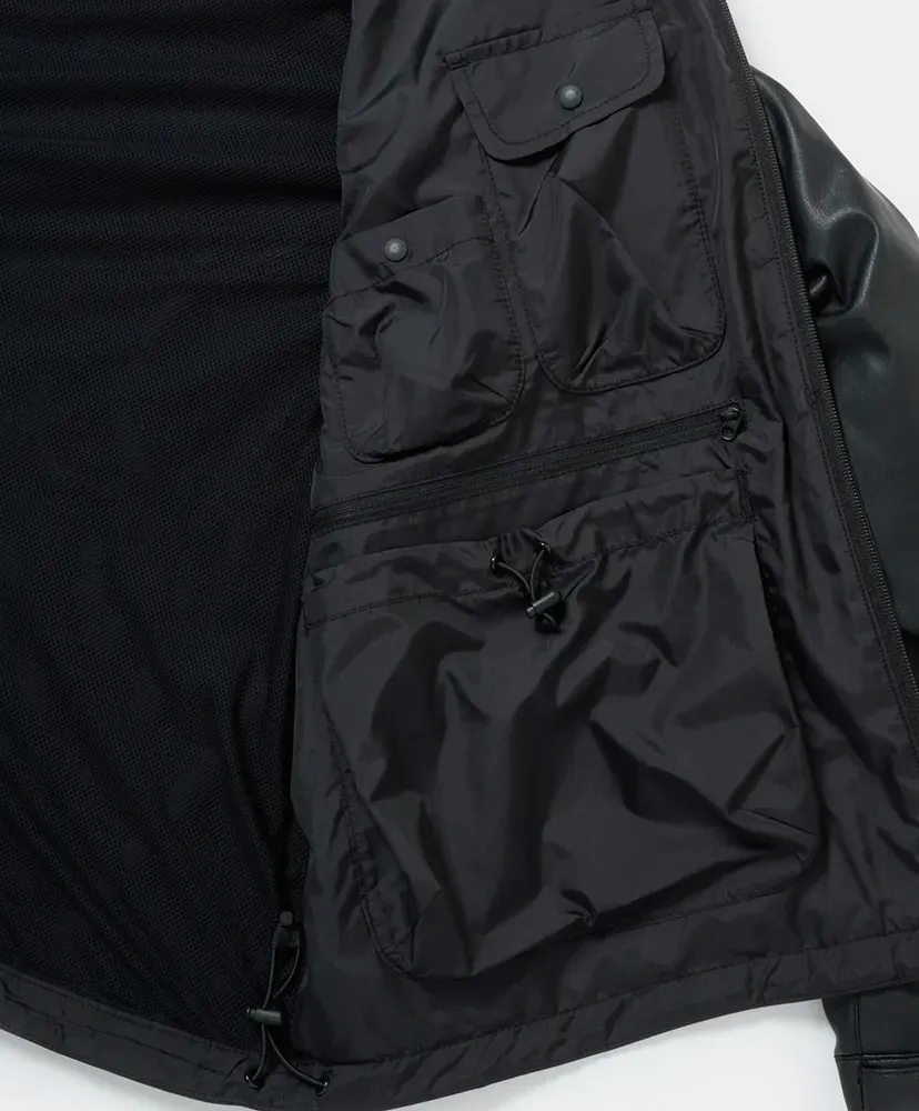 Tech Synthetic Skin Windbreaker Jacket