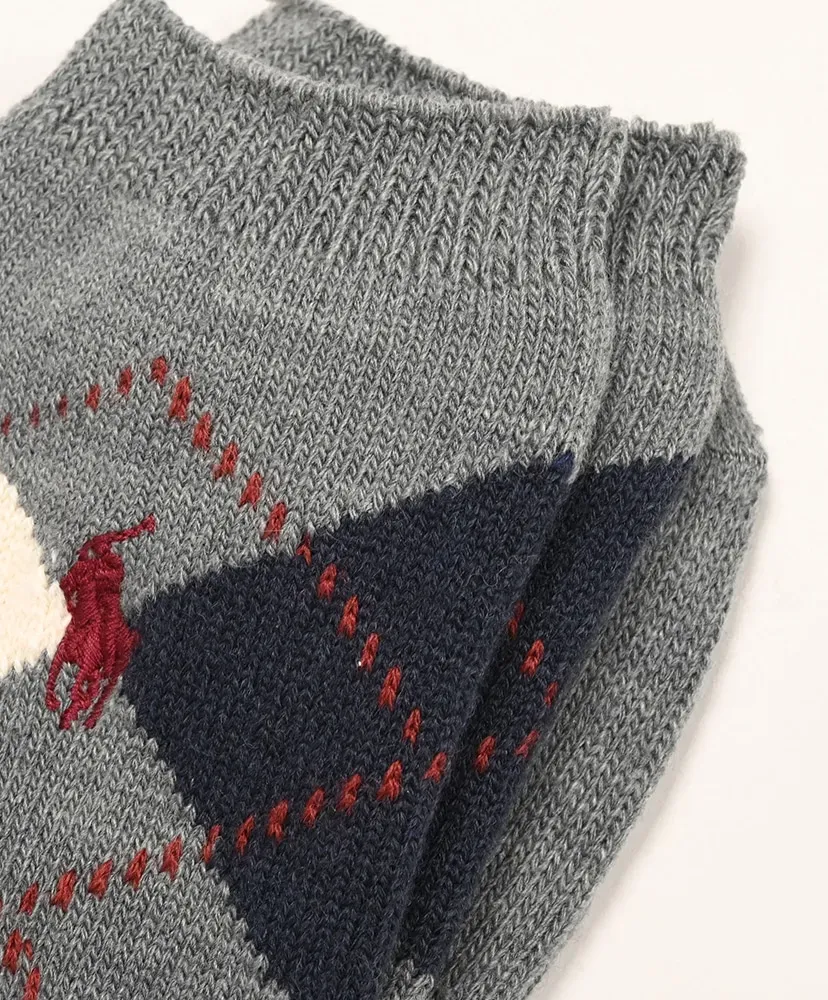 Wool Blend Classic Argyle Crew Socks