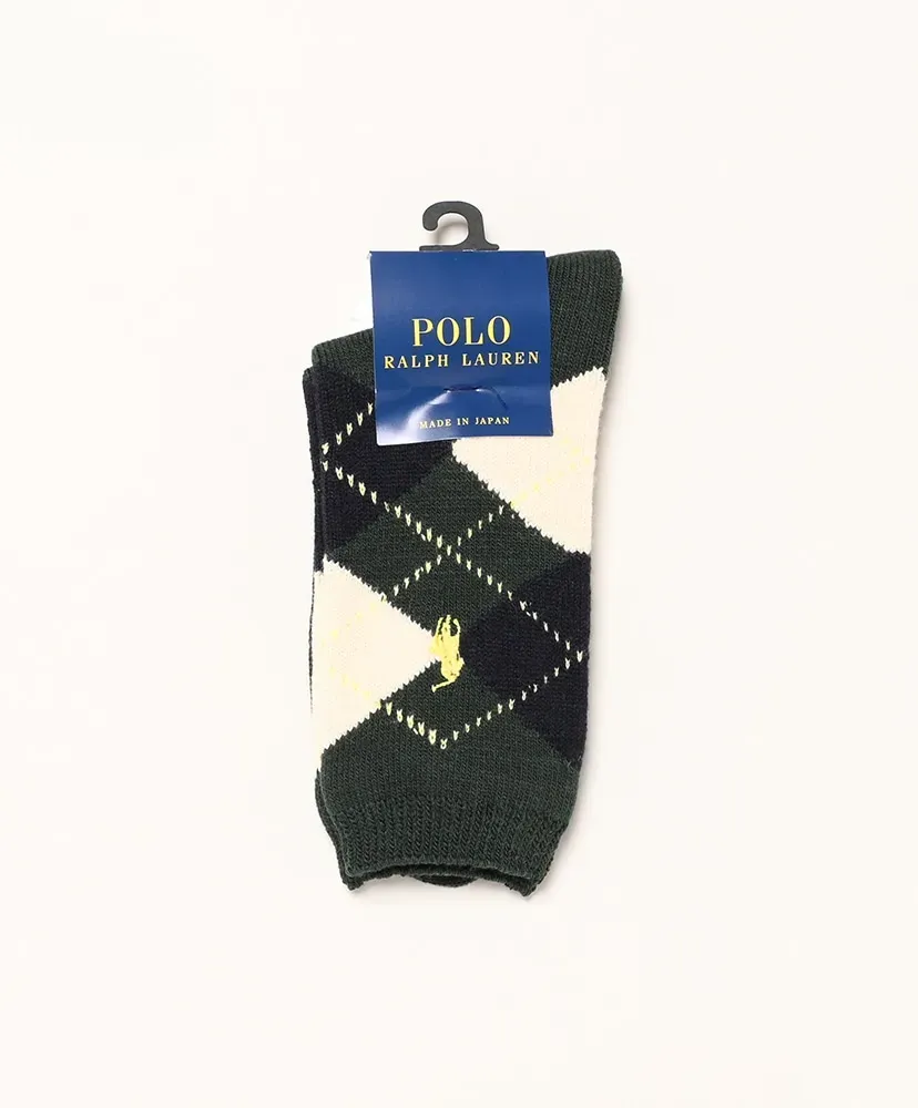 Wool Blend Classic Argyle Crew Socks