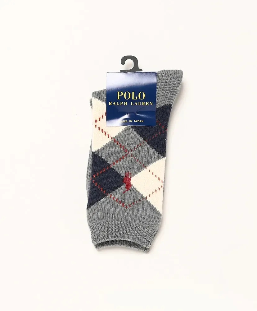 Wool Blend Classic Argyle Crew Socks