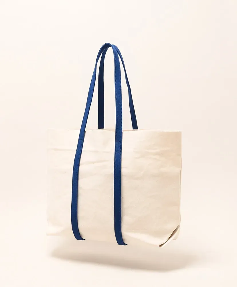 Washed Canvas 6Pockets Tote - 2Tone