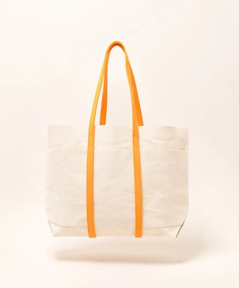Washed Canvas 6Pockets Tote - 2Tone
