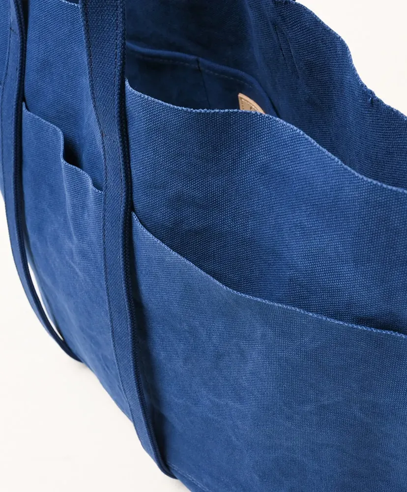 Washed Canvas 6Pockets Tote
