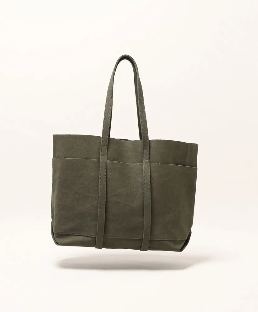 Washed Canvas 6Pockets Tote