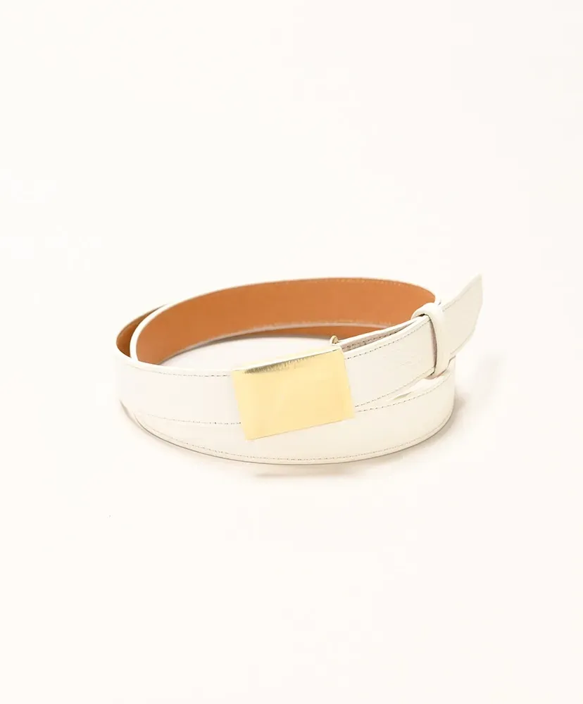 Shrink Leather Box Buckle Belt