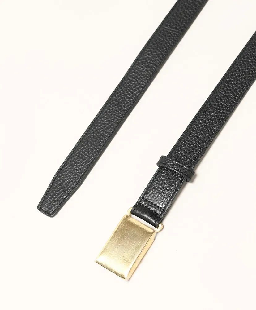 Shrink Leather Box Buckle Belt