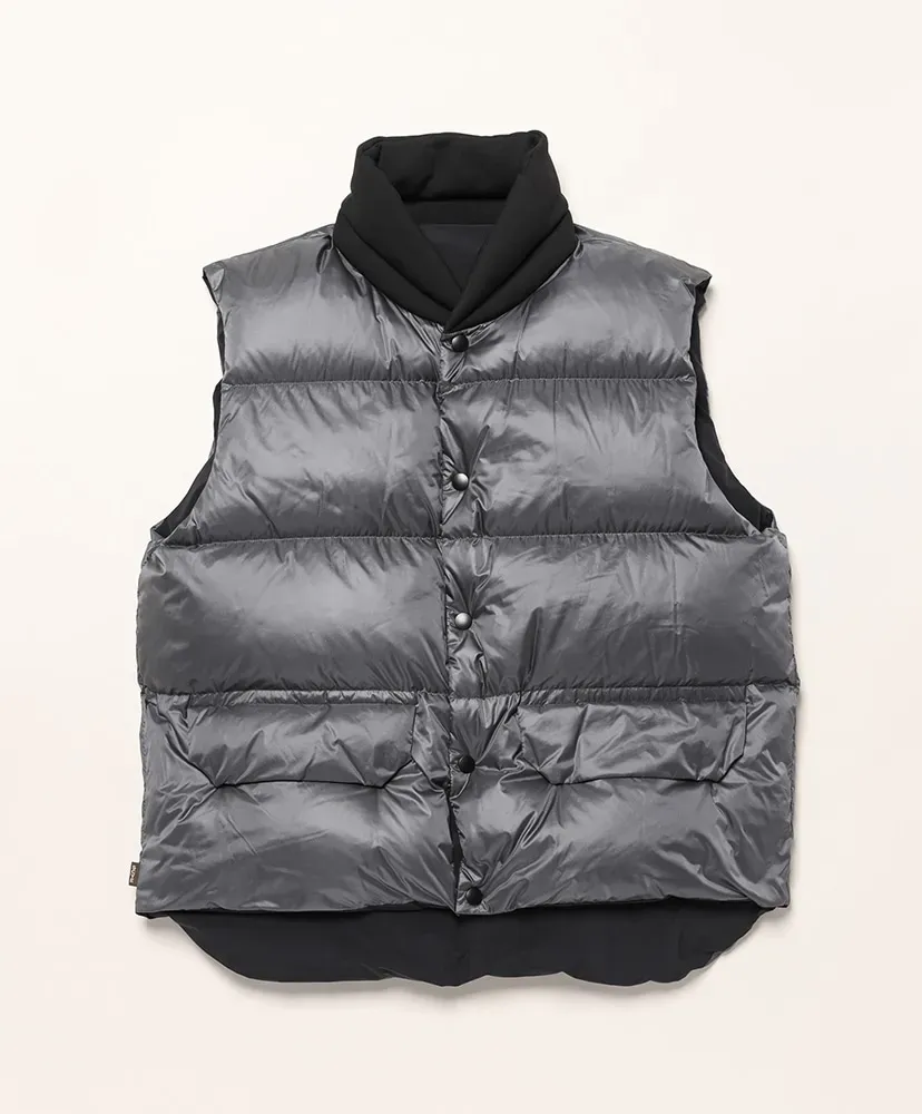 Nylon Stretch Reversible Down Vest