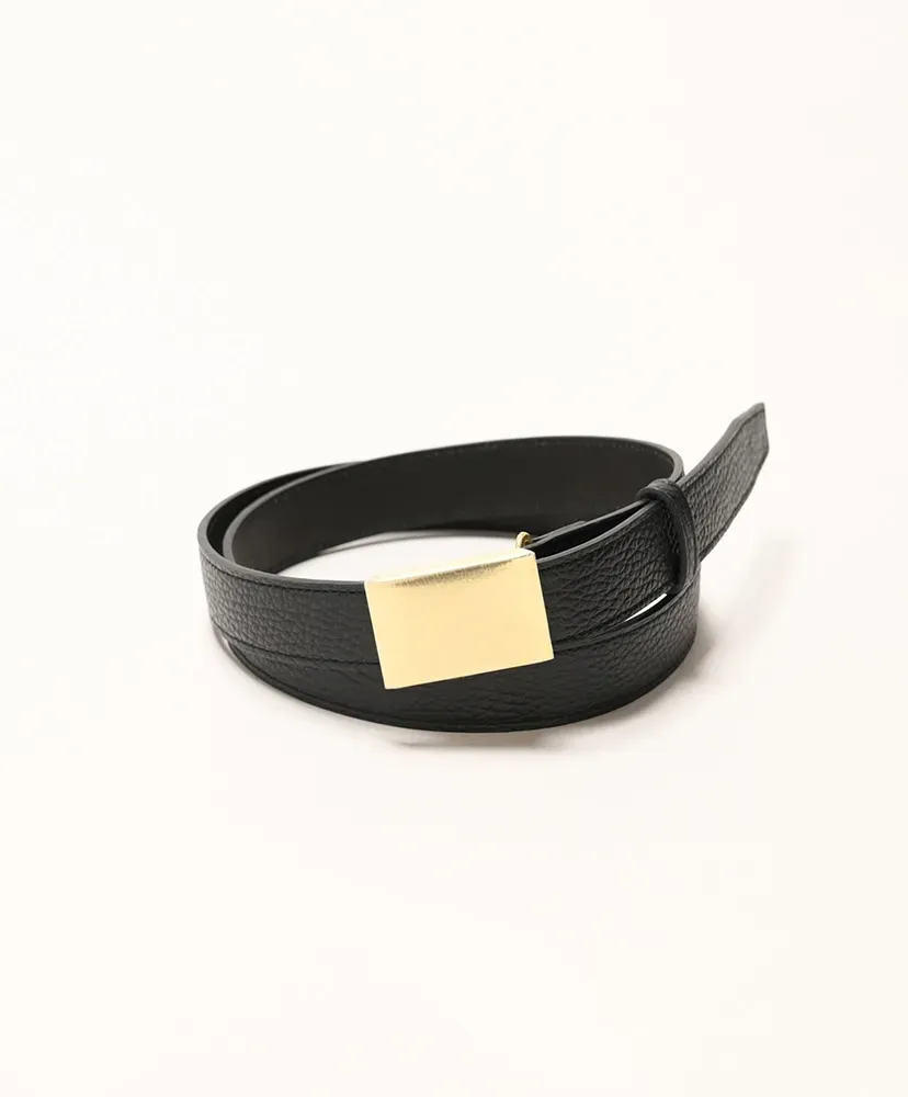 Shrink Leather Box Buckle Belt