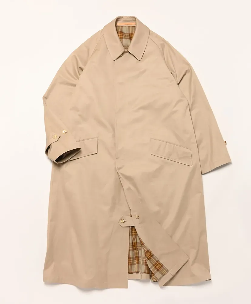 Finx Cotton Gaberdine Balmacaan Coat