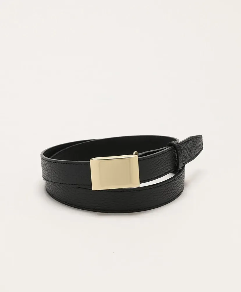 Shrink Leather Box Buckle Belt