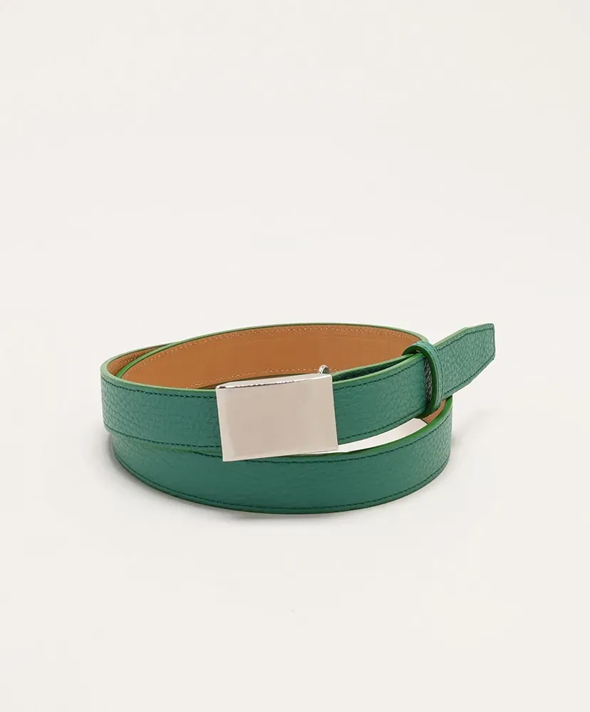 Shrink Leather Box Buckle Belt