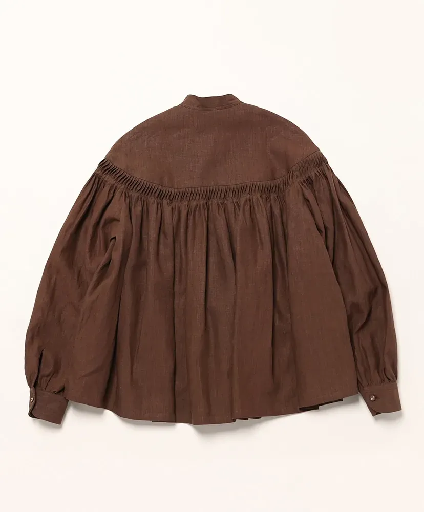 60/1 Linen Cambric Tucked Blouse