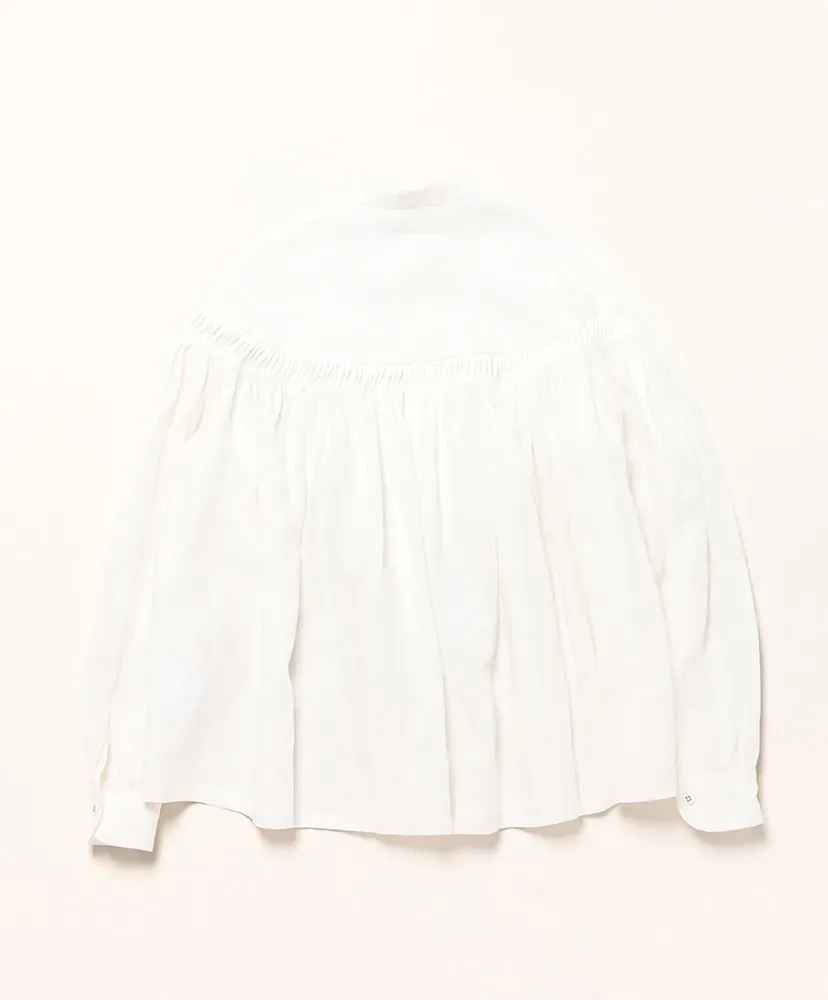 60/1 Linen Cambric Tucked Blouse