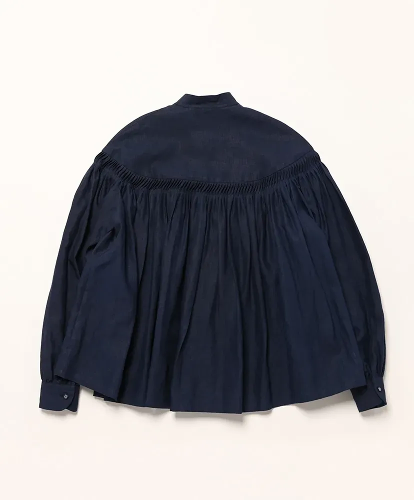 60/1 Linen Cambric Tucked Blouse
