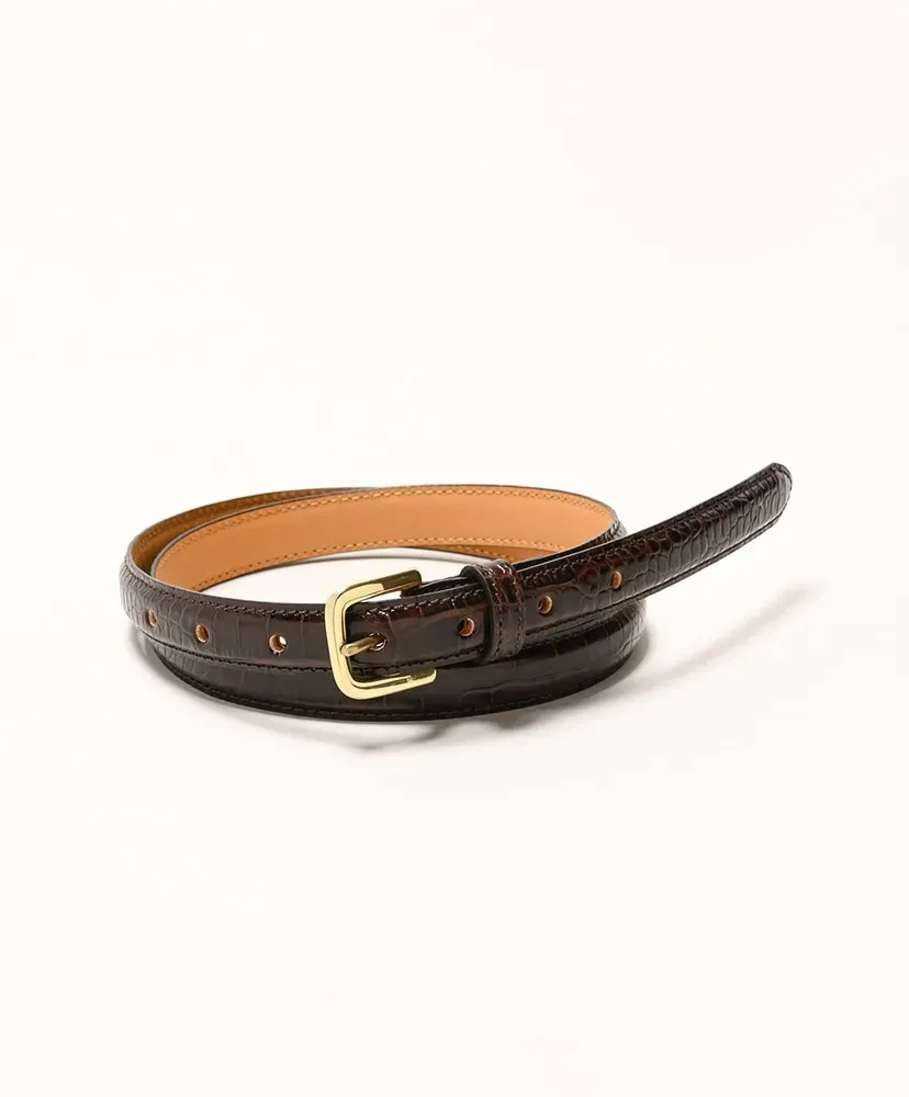 Press Croco Dress Belt