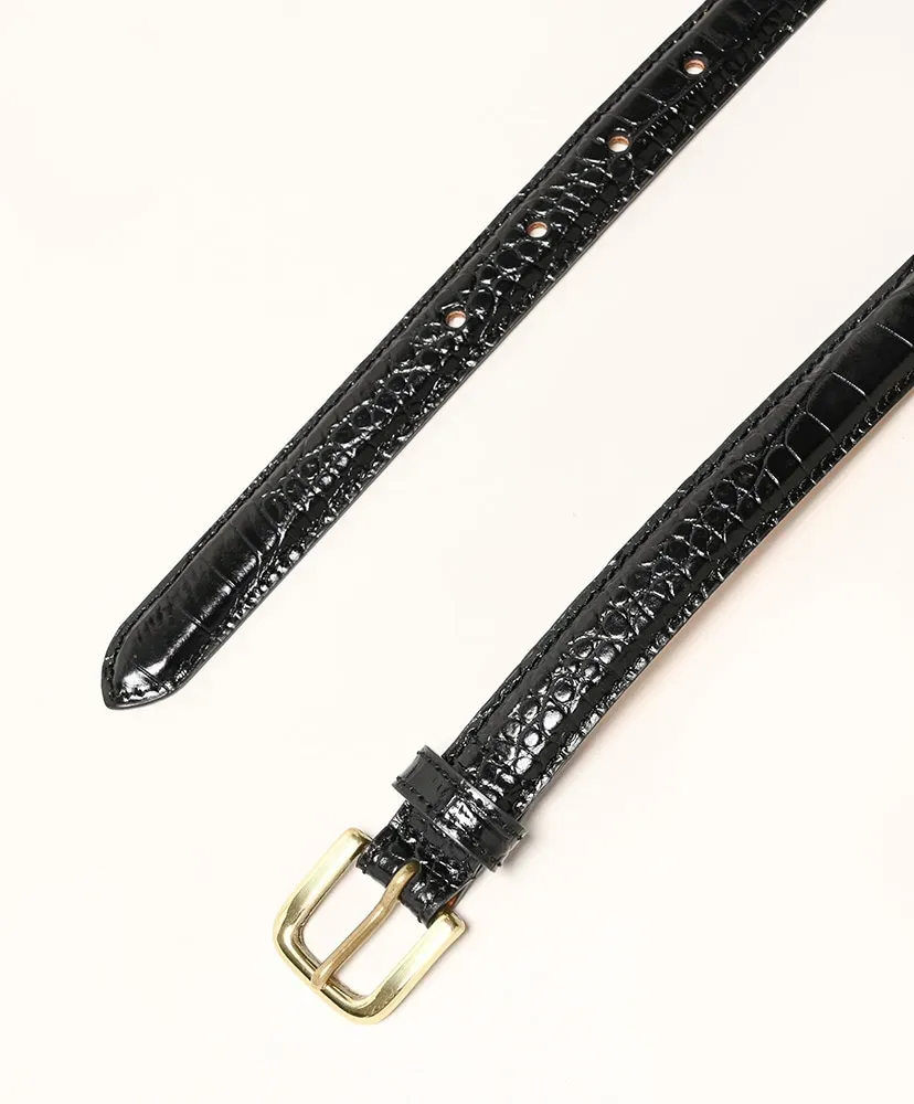 Press Croco Dress Belt