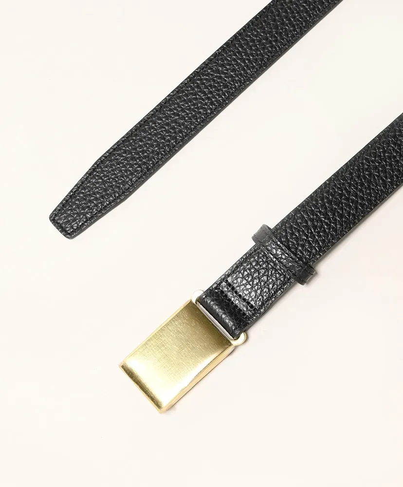 Shrink Leather Box Buckle Belt