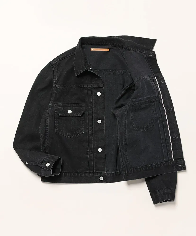 Selvage Black Denim Jacket Type2