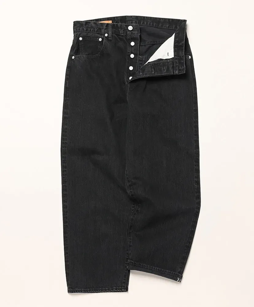 Selvage Black Denim Baggy Jeans