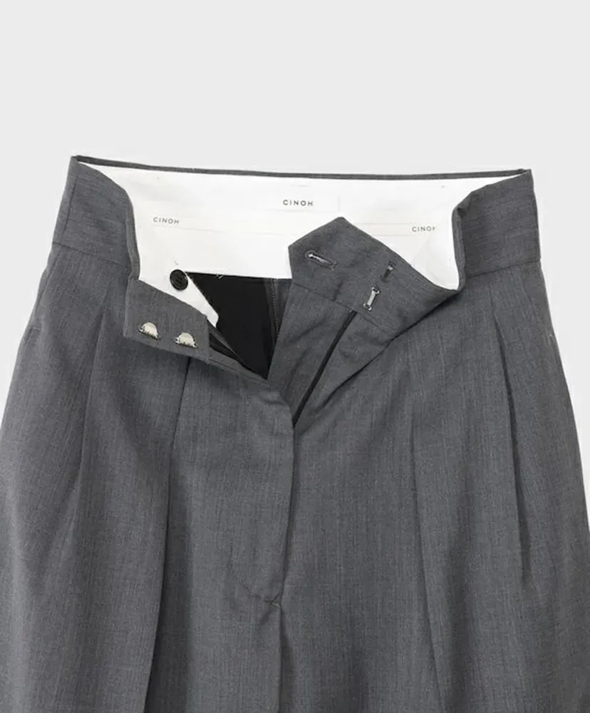 T/W Twill High Waist Two Tuck Pants