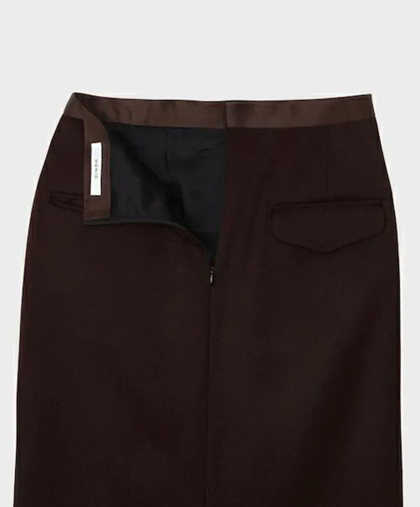 Cavarly Twill Zip Skirt