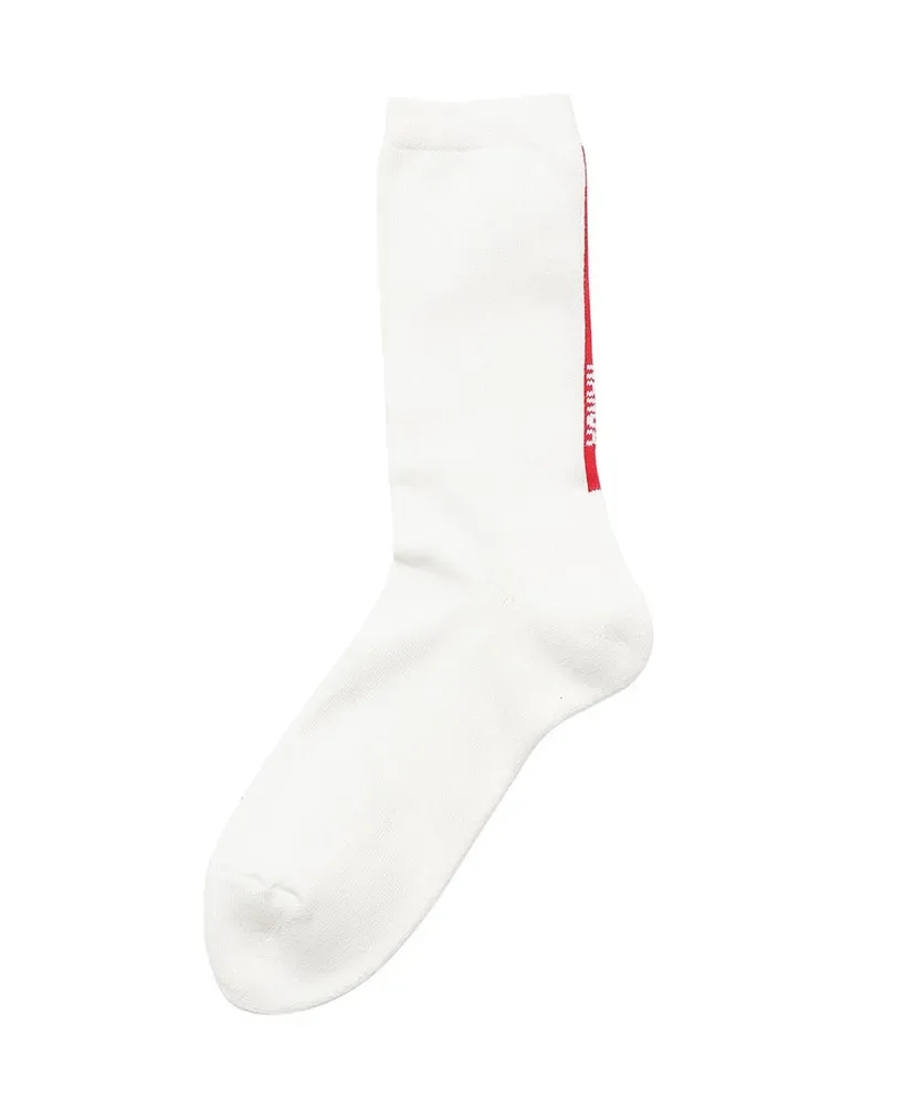 Vertical Line&Logo Socks