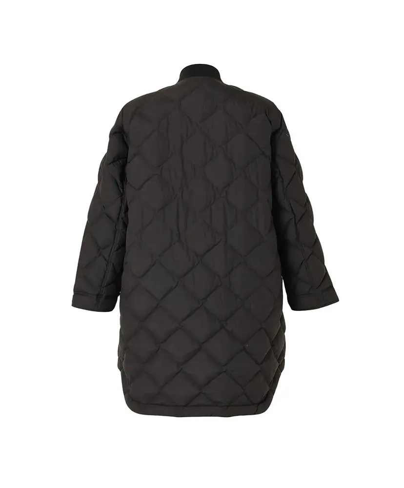 Rib Collar Quilted Down Coat W