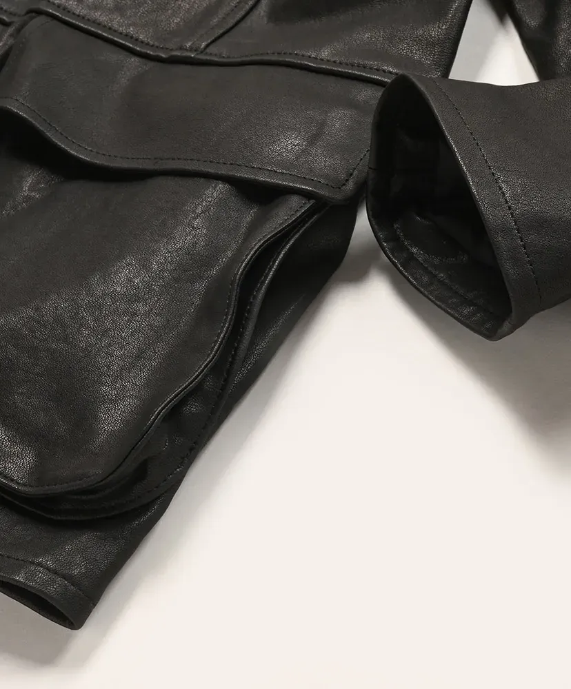 Textured Lamb Leather Blouson