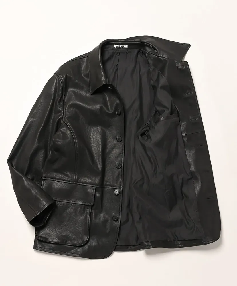 Textured Lamb Leather Blouson