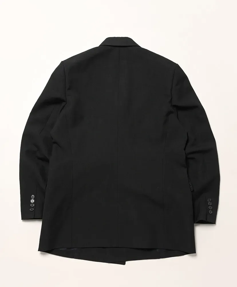 Wool Cotton Linen Ox Double-Breasted Jacket