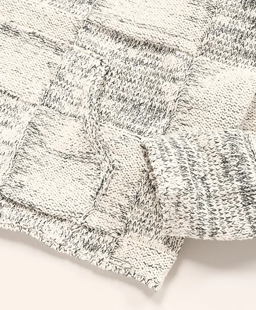 Structured Cotton Linen Panel Knit P/O Parka