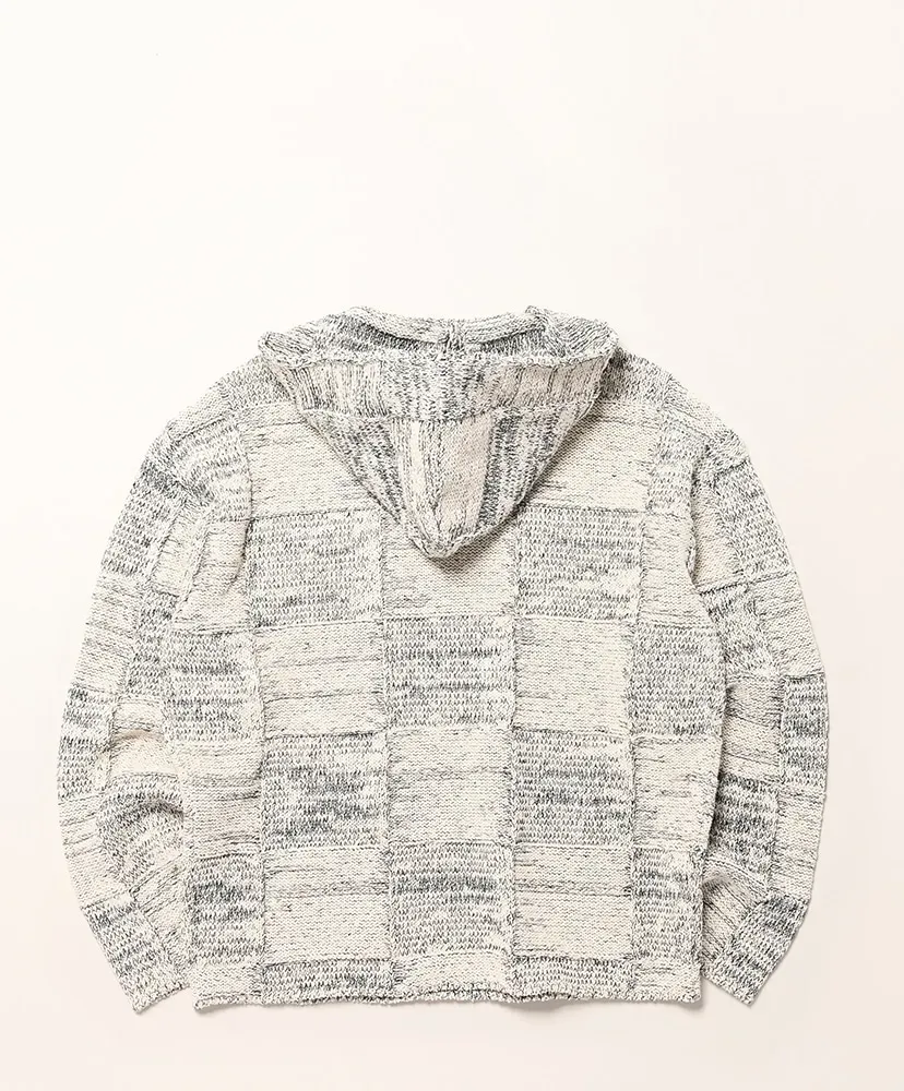 Structured Cotton Linen Panel Knit P/O Parka
