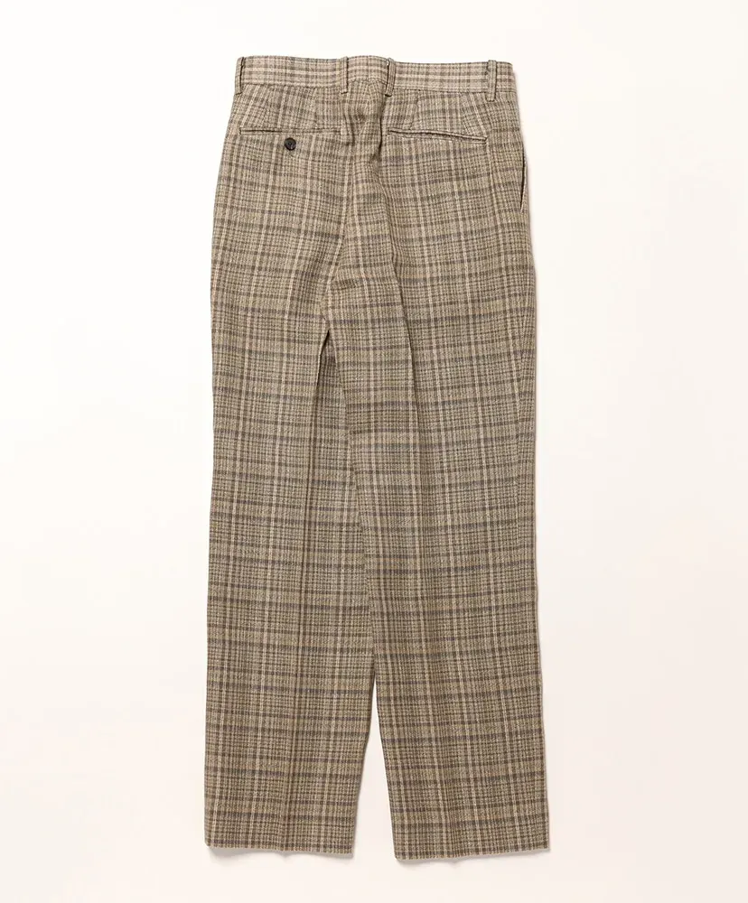 Silk Linen Nep Check Slacks