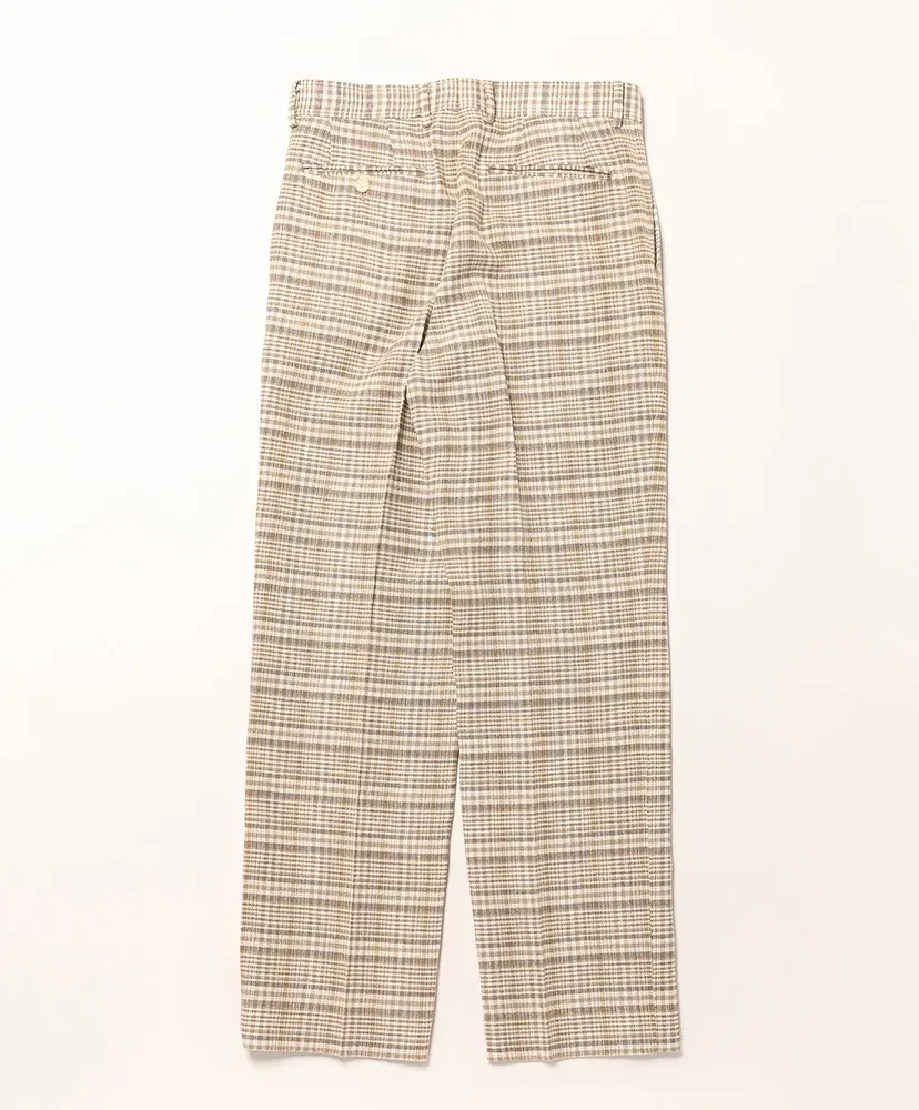 Silk Linen Nep Check Slacks