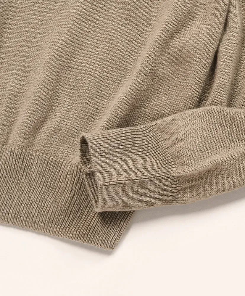 Super Fine Cashmere Silk Knit Skipper Polo