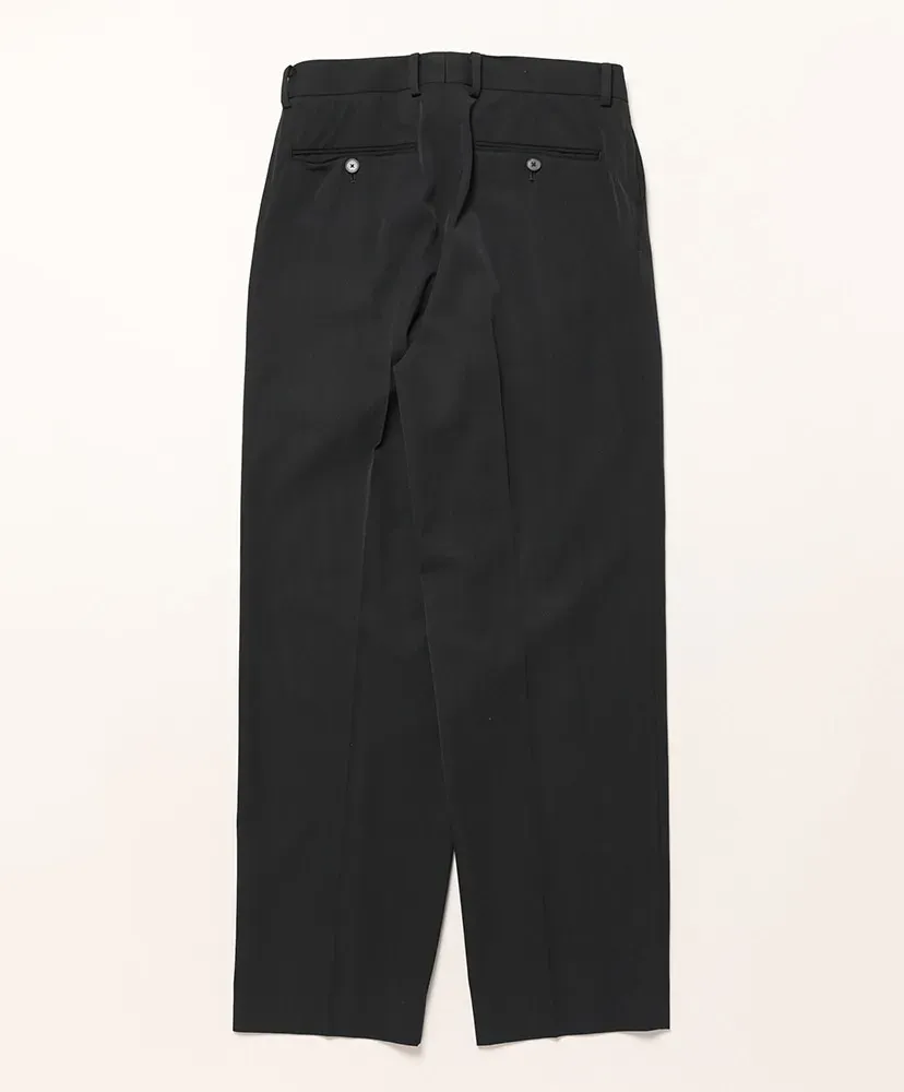 Light Wool Max Gabardine Two-Tuck Slacks