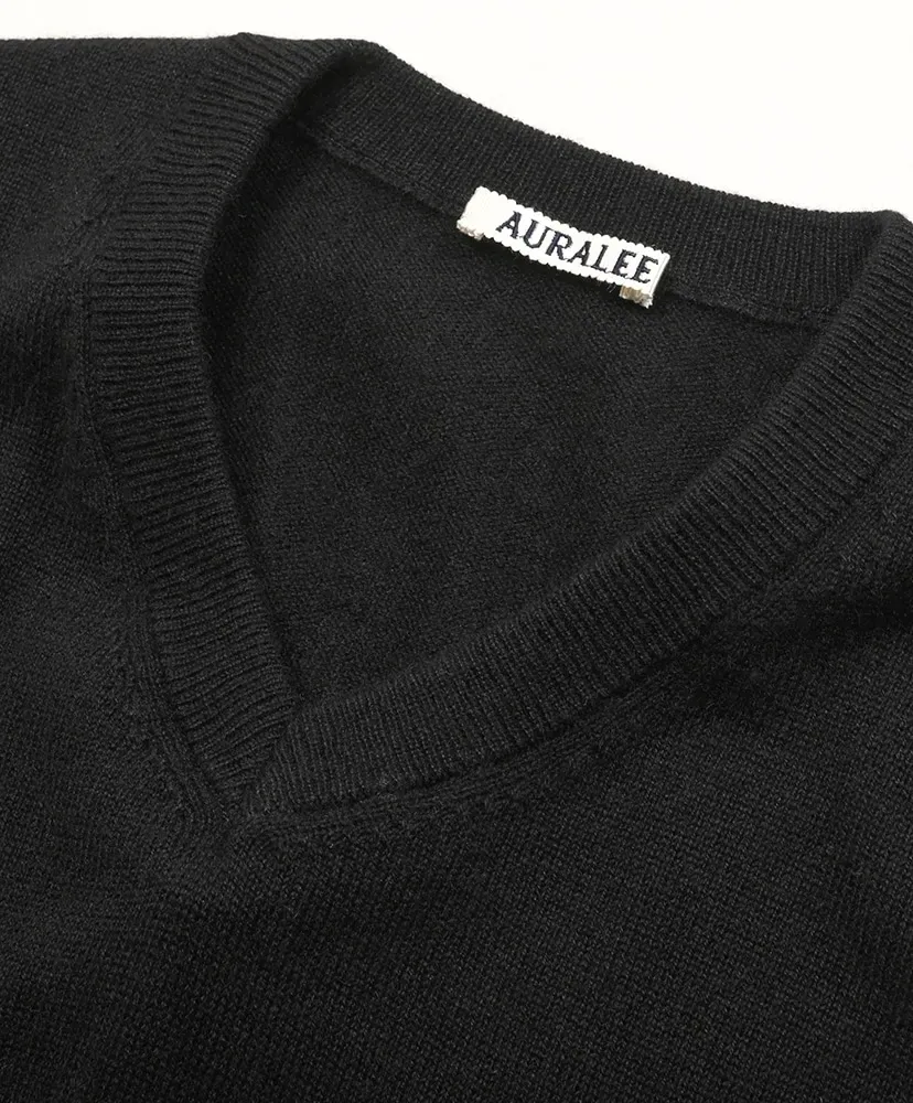 Super Fine Cashmere Silk Knit V-Neck P/O