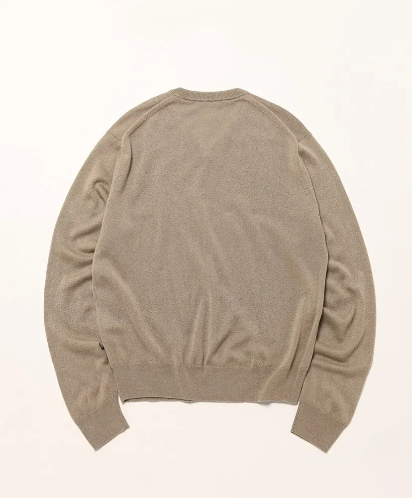 Super Fine Cashmere Silk Knit V-Neck P/O