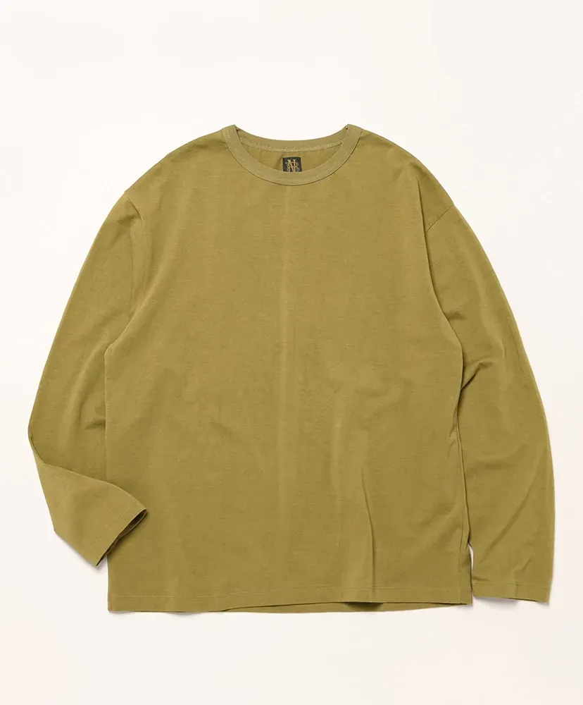 Men Utility Cotton Crew Neck Long Sleeve T-Shirt