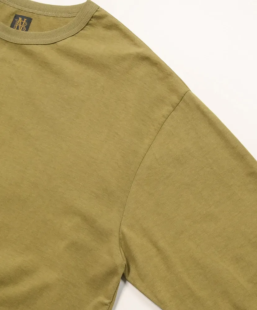 Men Utility Cotton Crew Neck Long Sleeve T-Shirt